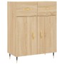 Credenza Rovere Sonoma 69,5x34x90 cm in Legno Multistrato