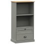 Libreria VIGO 60x35x114,5 cm in Legno Massello di Pino Grigio