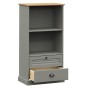 Libreria VIGO 60x35x114,5 cm in Legno Massello di Pino Grigio