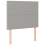 Letto a Molle Materasso e LED Grigio Chiaro 80x200 cm Tessuto
