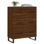 Credenza Rovere Marrone 69,5x34x90 cm in Legno Multistrato