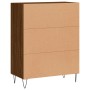 Credenza Rovere Marrone 69,5x34x90 cm in Legno Multistrato