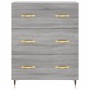 Credenza Grigio Sonoma 69,5x34x90 cm in Legno Multistrato