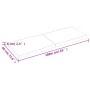 Piano Tavolo Marrone Scuro 160x60x(2-6) cm Rovere Non Trattato