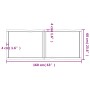 Piano Tavolo Marrone Scuro 160x60x(2-6) cm Rovere Non Trattato