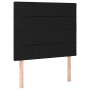 Letto a Molle con Materasso e LED Nero 80x200 cm in Tessuto