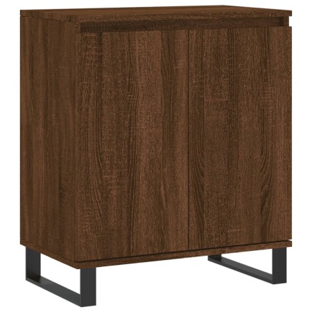 Credenza Rovere Marrone 60x35x70 cm in Legno Multistrato