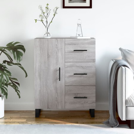 Credenza Grigio Sonoma 69,5x34x90 cm in Legno Multistrato