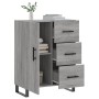 Credenza Grigio Sonoma 69,5x34x90 cm in Legno Multistrato