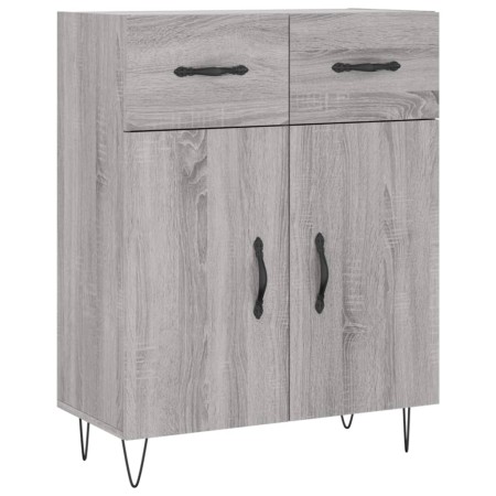 Credenza Grigio Sonoma 69,5x34x90 cm in Legno Multistrato