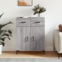 Credenza Grigio Sonoma 69,5x34x90 cm in Legno Multistrato