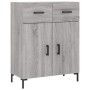 Credenza Grigio Sonoma 69,5x34x90 cm in Legno Multistrato