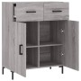 Credenza Grigio Sonoma 69,5x34x90 cm in Legno Multistrato