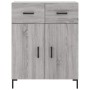 Credenza Grigio Sonoma 69,5x34x90 cm in Legno Multistrato