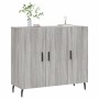 Credenza Grigio Sonoma 90x34x80 cm in Legno Multistrato