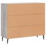 Credenza Grigio Sonoma 90x34x80 cm in Legno Multistrato