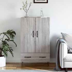 Credenza Grigio Sonoma 69,5x31x115 cm in Legno Multistrato