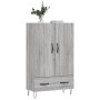 Credenza Grigio Sonoma 69,5x31x115 cm in Legno Multistrato