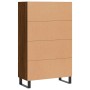 Credenza Rovere Marrone 69,5x31x115 cm in Legno Multistrato