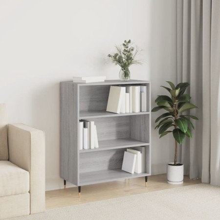 Libreria Grigio Sonoma 69,5x32,5x90 cm in Legno Multistrato