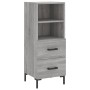 Credenza Grigio Sonoma 34,5x34x90 cm in Legno Multistrato