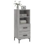 Credenza Grigio Sonoma 34,5x34x90 cm in Legno Multistrato