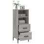 Credenza Grigio Sonoma 34,5x34x90 cm in Legno Multistrato