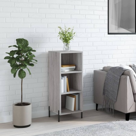 Credenza Grigio Sonoma 34,5x32,5x90 cm in Legno Multistrato