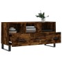 Mobile Porta TV Rovere Fumo 102x36x50 cm in Legno Multistrato