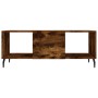 Tavolino da Salotto Rovere Fumo 102x50x40 cm Legno Multistrato