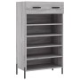 Scarpiera Grigio Sonoma 60x35x105 cm in Legno Multistrato