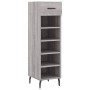 Scarpiera Grigio Sonoma 30x35x105 cm in Legno Multistrato