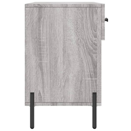 Panca Porta Scarpe Grigio Sonoma 102x35x55 cm Legno Multistrato