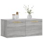 Mobile a Parete Grigio Sonoma 80x36,5x35cm in Legno Multistrato