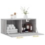 Mobile a Parete Grigio Sonoma 80x36,5x35cm in Legno Multistrato