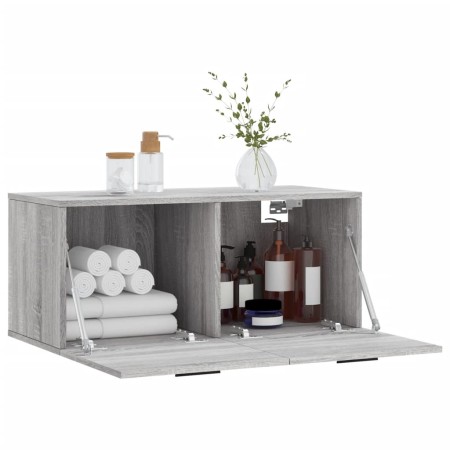 Mobile a Parete Grigio Sonoma 80x36,5x35cm in Legno Multistrato