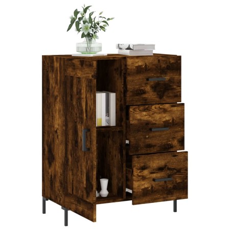 Credenza Rovere Fumo 69,5x34x90 cm in Legno Multistrato