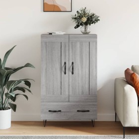 Credenza Grigio Sonoma 69,5x31x115 cm in Legno Multistrato