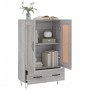 Credenza Grigio Sonoma 69,5x31x115 cm in Legno Multistrato