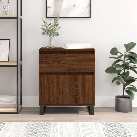 Credenza Rovere Marrone 60x35x70 cm in Legno Multistrato