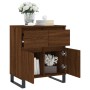 Credenza Rovere Marrone 60x35x70 cm in Legno Multistrato