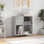 Mobile Porta Dischi Grigio Sonoma 84,5x38x89 Legno Multistrato