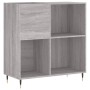 Mobile Porta Dischi Grigio Sonoma 84,5x38x89 Legno Multistrato