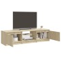 Mobile Porta TV con Luci LED Rovere Sonoma 140x40x35,5 cm