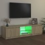 Mobile Porta TV con Luci LED Rovere Sonoma 140x40x35,5 cm