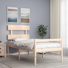 Letto per Anziani con Testiera Small Single in Legno Massello