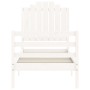 Giroletto con Testiera Bianco Small Single Legno Massello