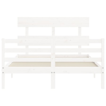 Giroletto con Testiera Bianco Small Double Legno Massello