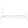 Giroletto con Testiera Bianco Small Double Legno Massello