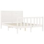 Giroletto con Testiera Bianco Small Double Legno Massello